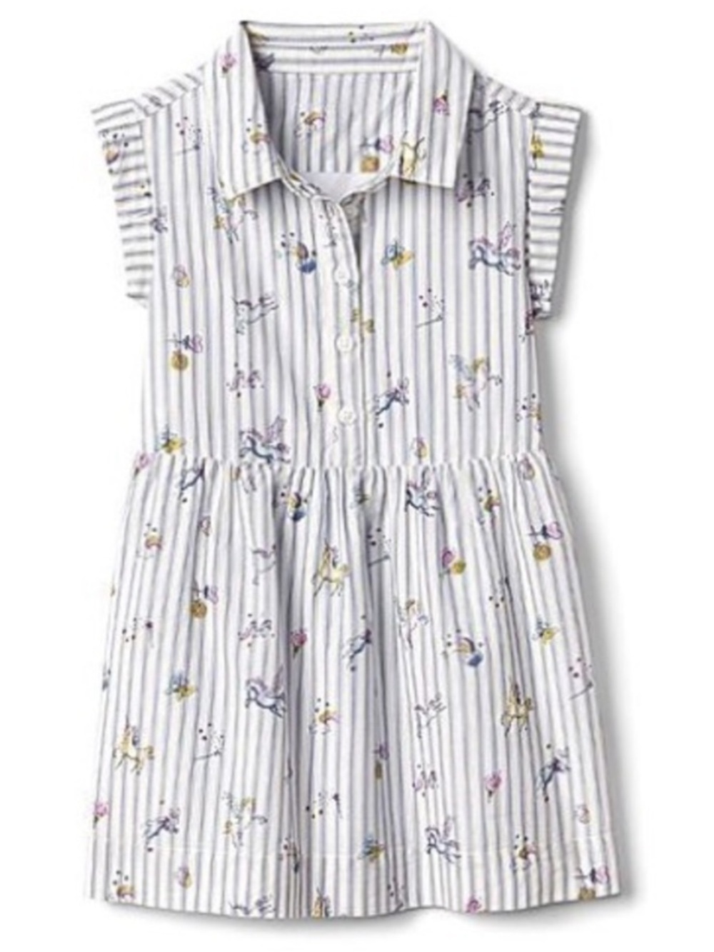 GAP Baby Unicorn Stripe Cotton Dress 12-18 Months